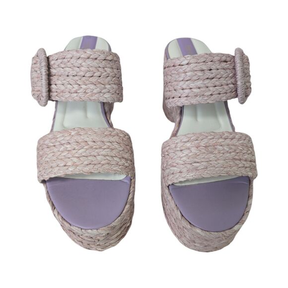 Franco Sarto‎ Women's Costa Raffia Slip-on Block Heels Platform Shoes Size 10 US - Picture 3 of 10